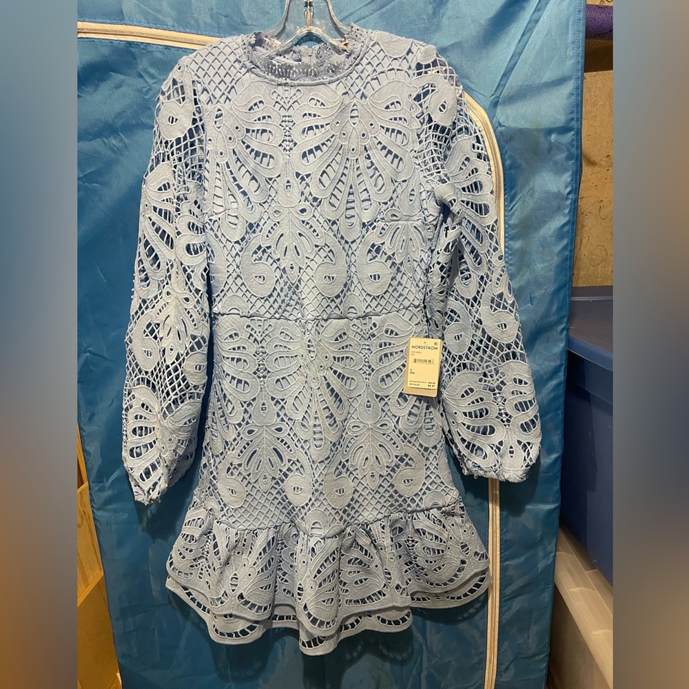New with Tags NSR Light Blue Lace Minidress